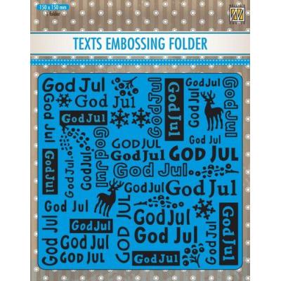 Nellie‘s Choice Text Embossingfolder - God Jul